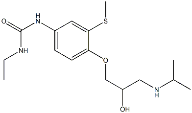 1-Ethyl-3-[3-(methylthio)-4-[2-hydroxy-3-[isopropylamino]propoxy]phenyl]urea Struktur