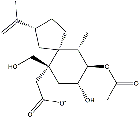 (2R,5S,6S,7R,8R,10S)-7-Acetyloxy-8-hydroxy-6-methyl-2-(1-methylethenyl)spiro[4.5]decane-10-methanol 10-acetate Struktur