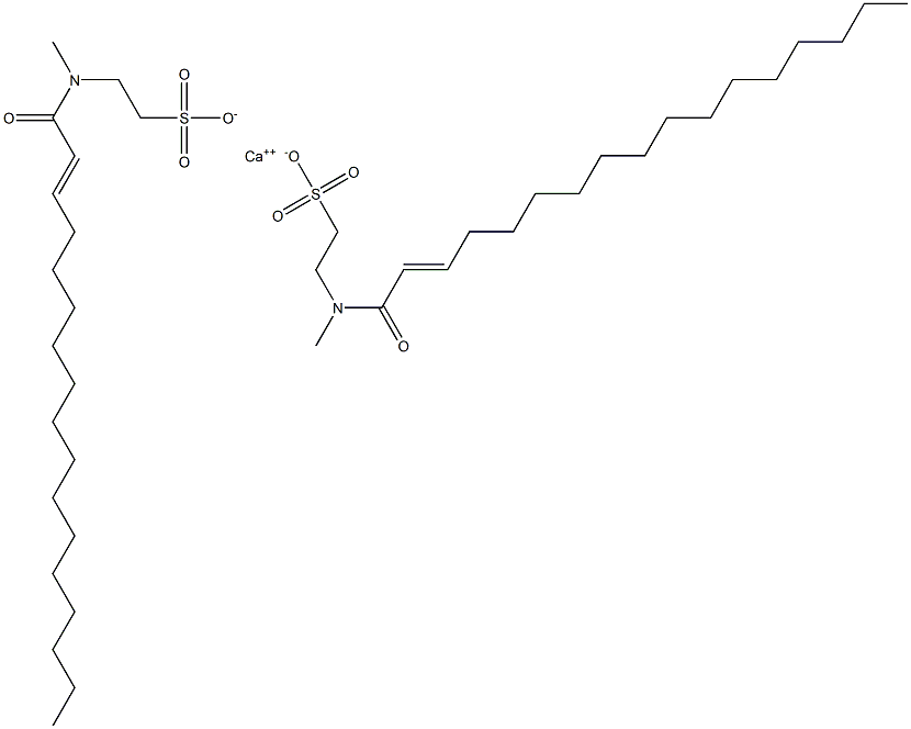 Bis[N-(2-heptadecenoyl)-N-methyltaurine]calcium salt Struktur