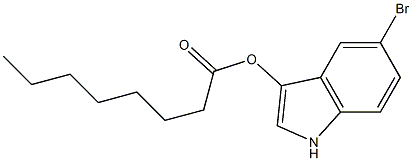 Octanoic acid 5-bromo-1H-indol-3-yl ester Struktur