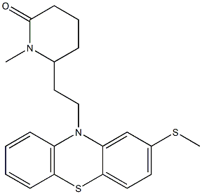 6-[2-[2-(Methylthio)-10H-phenothiazin-10-yl]ethyl]-1-methylpiperidin-2-one Struktur