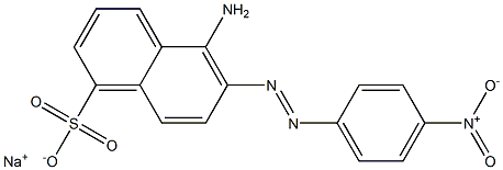 5-Amino-6-[(4-nitrophenyl)azo]naphthalene-1-sulfonic acid sodium salt Struktur