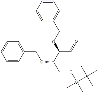 (2R,3S)-2,3-Bis(benzyloxy)-4-(tert-butyldimethylsilyloxy)butanal Struktur