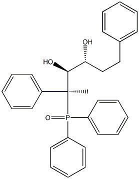 (2S,3S,4R)-2,6-Diphenyl-2-(diphenylphosphinyl)hexane-3,4-diol Struktur