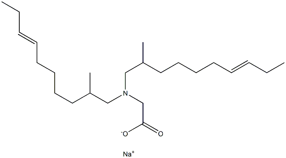 N,N-Bis(2-methyl-7-decenyl)aminoacetic acid sodium salt Struktur