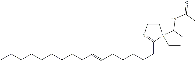 1-[1-(Acetylamino)ethyl]-1-ethyl-2-(6-hexadecenyl)-2-imidazoline-1-ium Struktur