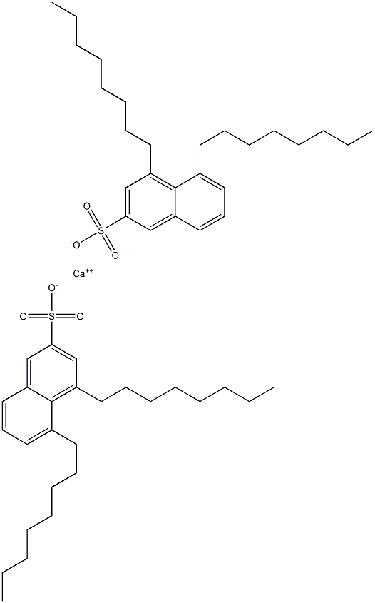 Bis(4,5-dioctyl-2-naphthalenesulfonic acid)calcium salt Struktur