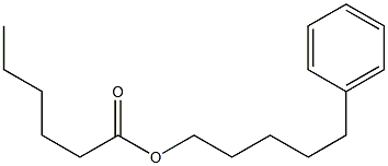 Hexanoic acid 5-phenylpentyl ester Struktur