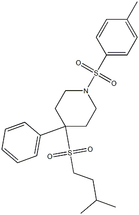 4-(Isopentylsulfonyl)-4-phenyl-1-(p-tolylsulfonyl)piperidine Struktur