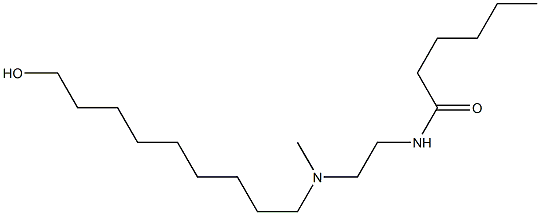 N-[2-[N-(9-Hydroxynonyl)-N-methylamino]ethyl]hexanamide Struktur