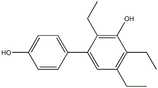 2,4,5-Triethyl-1,1'-biphenyl-3,4'-diol Struktur