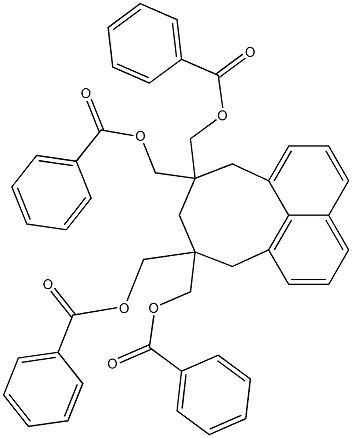 8,8,10,10-Tetrakis(benzoyloxymethyl)-8,9,10,11-tetrahydro-7H-cycloocta[de]naphthalene Struktur