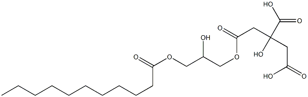 Citric acid dihydrogen 1-(2-hydroxy-3-undecanoyloxypropyl) ester Struktur