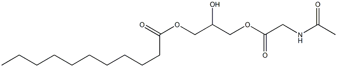 1-[(N-Acetylglycyl)oxy]-2,3-propanediol 3-undecanoate Struktur