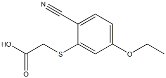 (2-Cyano-5-ethoxyphenylthio)acetic acid Struktur