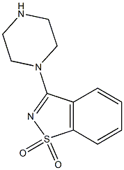 3-(1-Piperazinyl)-1,2-benzisothiazole 1,1-dioxide Struktur