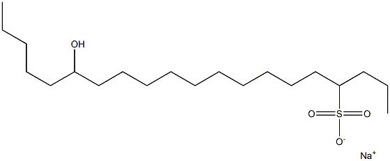 15-Hydroxyicosane-4-sulfonic acid sodium salt Struktur