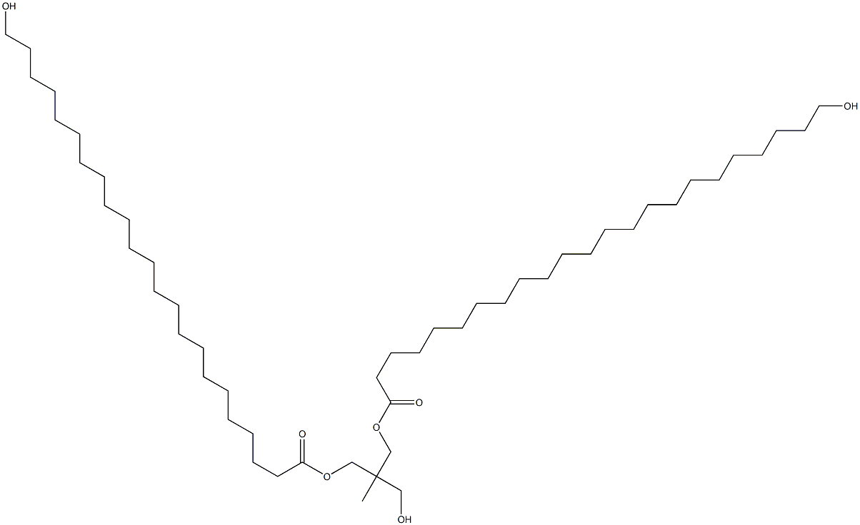 Bis(23-hydroxytricosanoic acid)2-(hydroxymethyl)-2-methyl-1,3-propanediyl ester Struktur