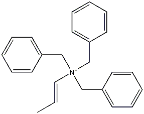 (1-Propenyl)tribenzylaminium Struktur