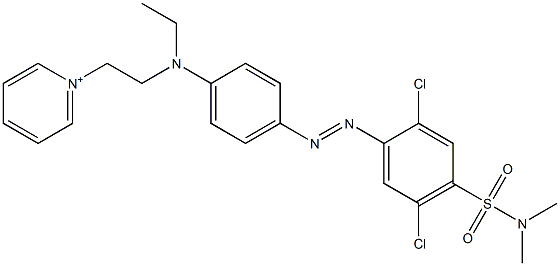 1-[2-[[4-[[2,5-Dichloro-4-[(dimethylamino)sulfonyl]phenyl]azo]phenyl]ethylamino]ethyl]pyridinium Struktur