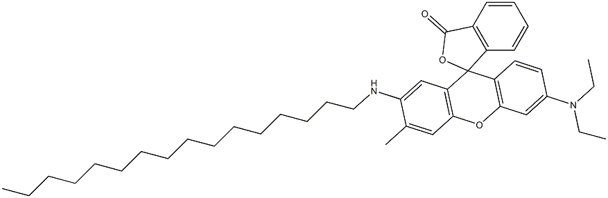 3'-Diethylamino-6'-methyl-7'-hexadecylaminospiro[isobenzofuran-1(3H),9'-[9H]xanthen]-3-one Struktur