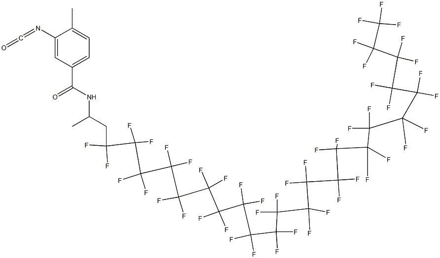 3-Isocyanato-4-methyl-N-[2-(heptatetracontafluorotricosyl)-1-methylethyl]benzamide Struktur