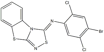 3-(4-Bromo-2,5-dichlorophenyl)imino[1,2,4]thiadiazolo[3,4-b]benzothiazole Struktur