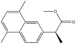 [S,(+)]-2-(5,8-Dimethyl-2-naphtyl)propionic acid methyl ester Struktur