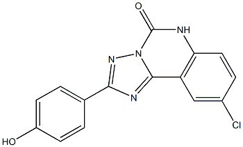 9-Chloro-2-(4-hydroxyphenyl)[1,2,4]triazolo[1,5-c]quinazolin-5(6H)-one Struktur