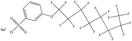 3-(Heptadecafluorooctyloxy)benzenesulfonic acid sodium salt Struktur