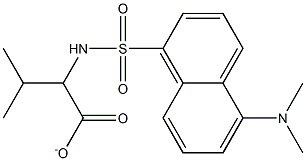 2-[[[5-(Dimethylamino)naphthalen-1-yl]sulfonyl]amino]isovalerate Struktur