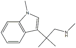 1-Methyl-3-[1,1-dimethyl-2-(methylamino)ethyl]-1H-indole Struktur