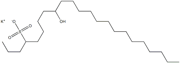 9-Hydroxytricosane-4-sulfonic acid potassium salt Struktur