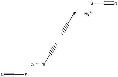 Mercury(II) zinc thiocyanate Struktur