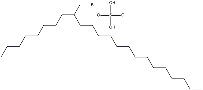 Sulfuric acid 2-octylhexadecyl=potassium salt Struktur