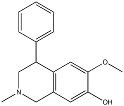 1,2,3,4-Tetrahydro-4-phenyl-6-methoxy-2-methyl-7-isoquinolinol Struktur