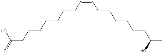 [Z,R,(-)]-17-Hydroxy-9-octadecenoic acid Struktur