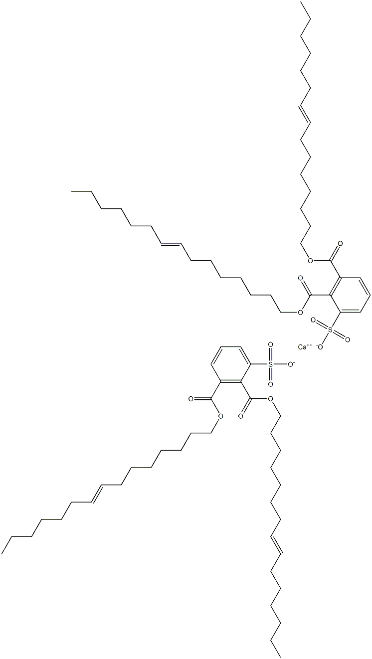 Bis[2,3-di(8-pentadecenyloxycarbonyl)benzenesulfonic acid]calcium salt Struktur