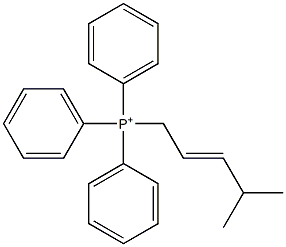 Triphenyl(4-methyl-2-pentenyl)phosphonium Struktur