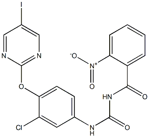 1-(2-Nitrobenzoyl)-3-[4-[(5-iodo-2-pyrimidinyl)oxy]-3-chlorophenyl]urea Struktur