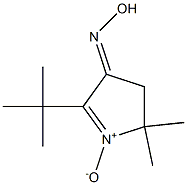 2-tert-Butyl-5,5-dimethyl-3-hydroxyimino-1-pyrroline 1-oxide Struktur