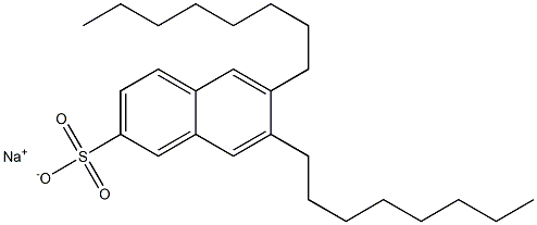 6,7-Dioctyl-2-naphthalenesulfonic acid sodium salt Struktur