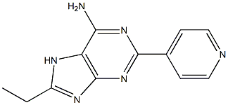 8-Ethyl-2-(4-pyridinyl)adenine Struktur