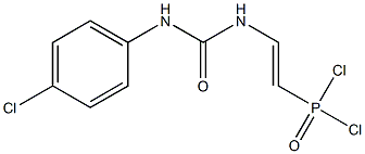 [2-[3-(4-Chlorophenyl)ureido]vinyl]dichlorophosphine oxide Struktur