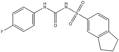 1-(Indan-5-ylsulfonyl)-3-(4-fluorophenyl)urea Struktur