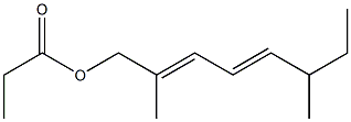 Propionic acid 2,6-dimethyl-2,4-octadienyl ester Struktur