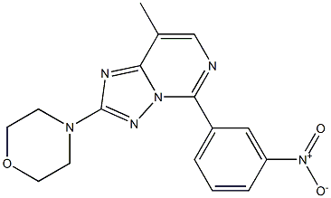 2-Morpholino-5-[3-nitrophenyl]-8-methyl[1,2,4]triazolo[1,5-c]pyrimidine Struktur