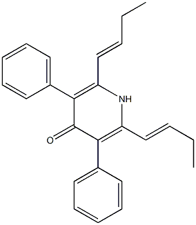 2,6-Di(1-butenyl)-3,5-diphenylpyridin-4(1H)-one Struktur