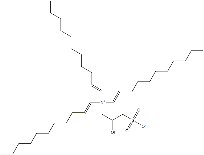 N,N-Di(1-undecenyl)-N-(2-hydroxy-3-sulfonatopropyl)-1-undecen-1-aminium Struktur