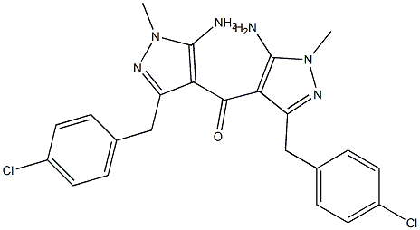 (4-Chlorophenyl)(5-amino-1,3-dimethyl-1H-pyrazol-4-yl) ketone Struktur